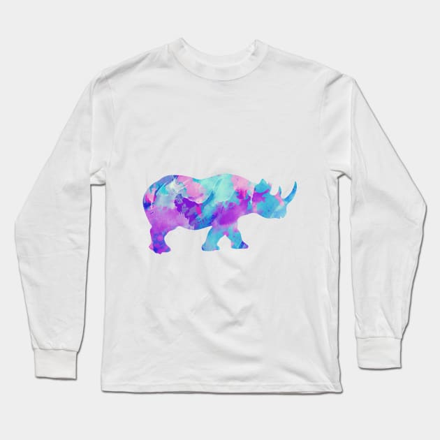 Abstract Rhino Long Sleeve T-Shirt by uniqued